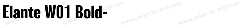 Elante W01 Bold字体转换